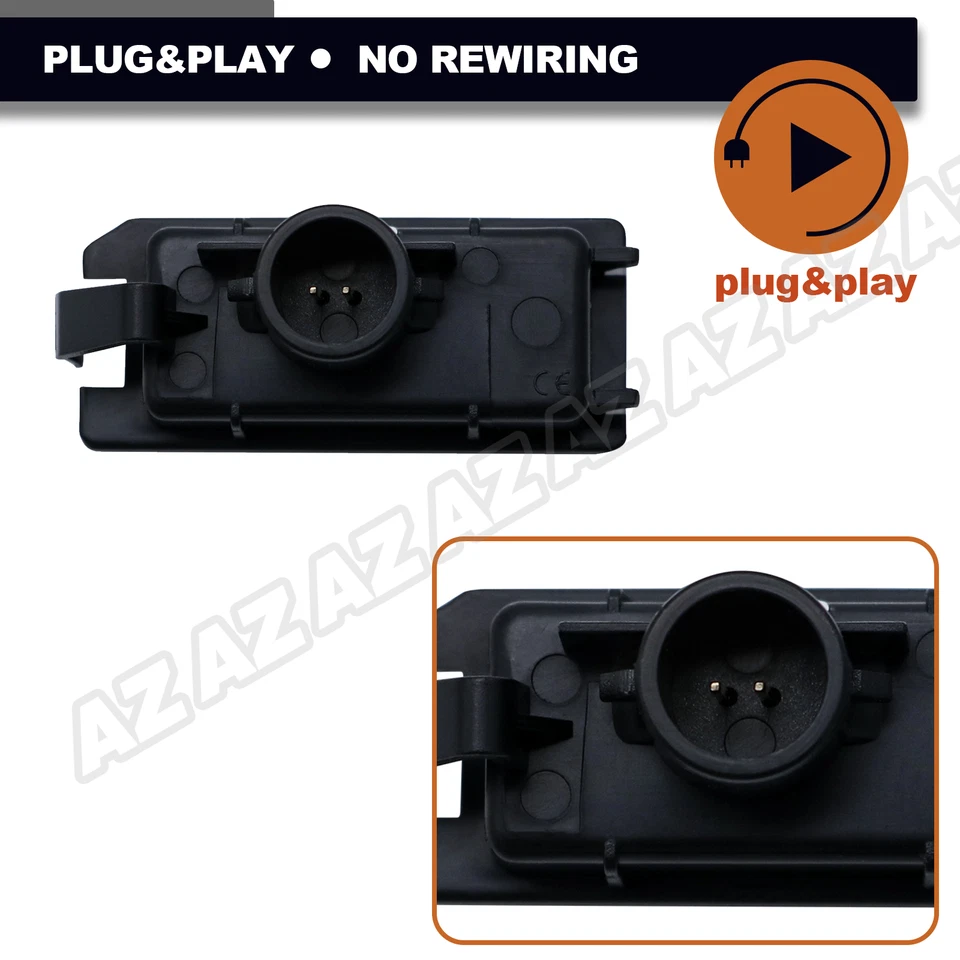 For Jeep Grand Cherokee Compass Patriot Fiat 500 Dodge LED License Plate Lights - Image 4 of 4