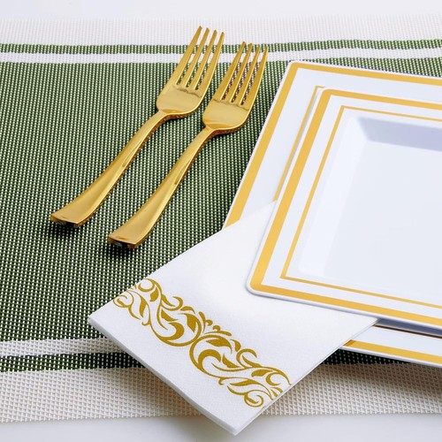 200 Pack Guest Towels Disposable Bathroom, Soft and Linen Feel Disposable Hand - Picture 6 of 9