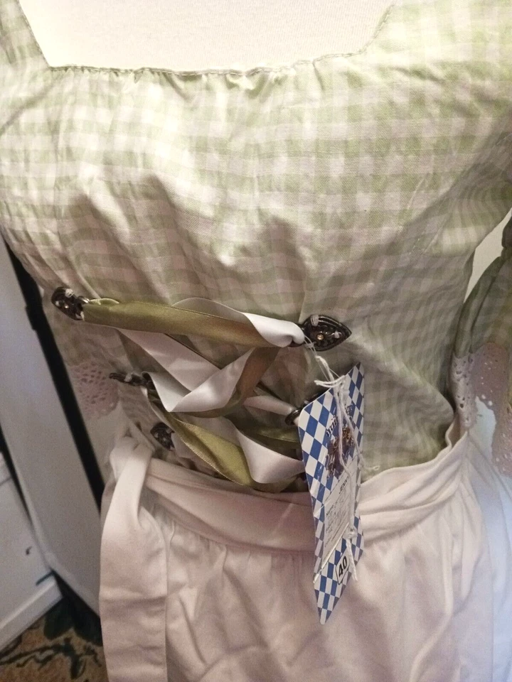 NOVO!SEXY Ladys, EUA tamanho 8, Alemanha, Oktoberfest, Dirndl, 2-pc.Green.Off-Shoulder - Imagem 3 de 4