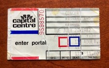 RITCHIE BLACKMORE'S RAINBOW July 20, 1982 Concert ticket, Largo MD - KROKUS