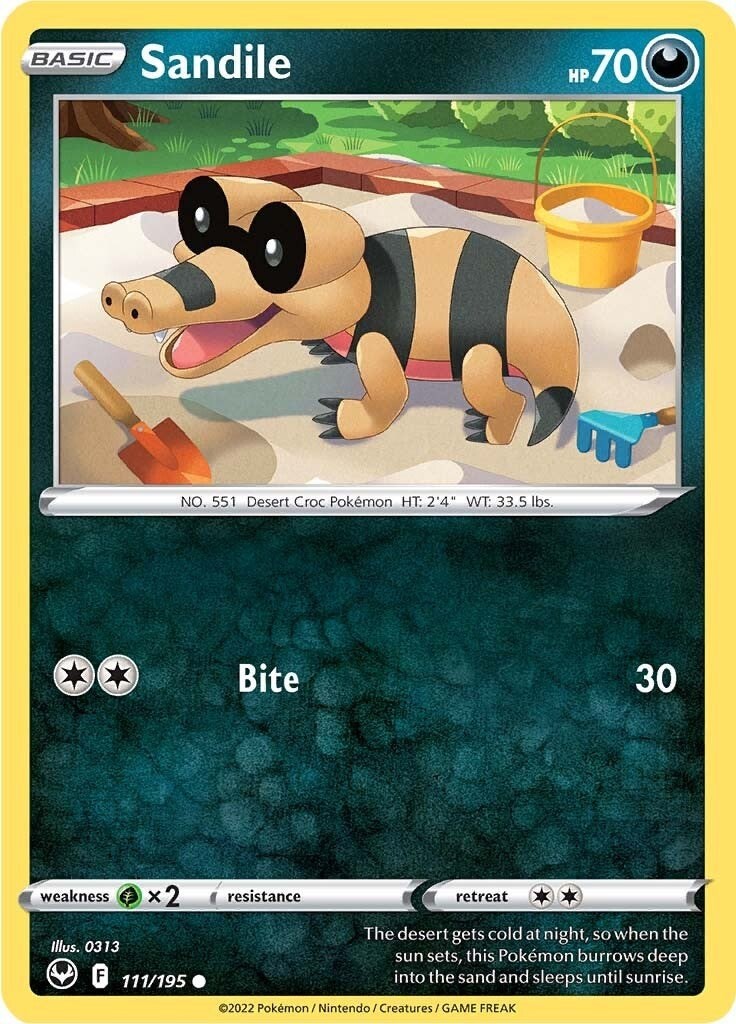 Pokemon SWSH12 Sandile 111/195 NM