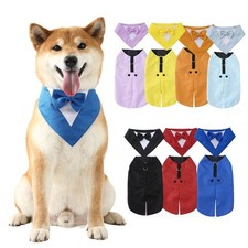 Comfortable Dog Tuxedo Shirts Adjustable Dog Necktie  Birthday Party