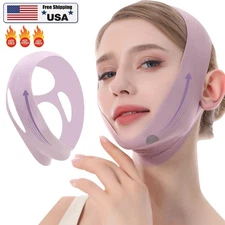 V-Line Lifting Mask & Chin Strap for Sleeping, Reusable Double Chin Reducer USA