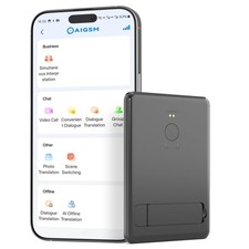 Language Instant Translator Device with Magnetic Stand, No WiFi Needed Suppor...