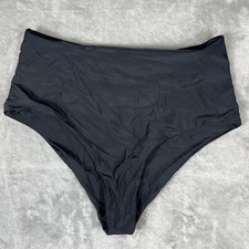 Zaful High Cut Cheeky Black Bikini Swim Bottoms Women  s Size Medium 6 Lined