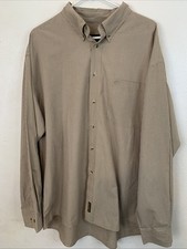 Vtg 90s Timberland Weathergear Plaid Shirt XL Brown Gingham Made in Hong Kong