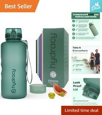 Fitness Lover&rsquo;s 64oz Water Bottle - Time Marker & Infusion Strainer - No Sweat