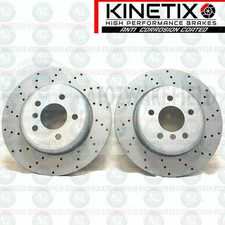 FOR BMW 530d 535d GT M SPORT FRONT DRILLED PERFORMANCE BRAKE DISCS 348mm