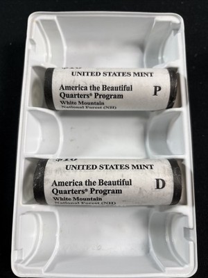 2013 White Mountain Nat'l Park (2) 40 Quarter Rolls P&D Mints Uncirculated OGP