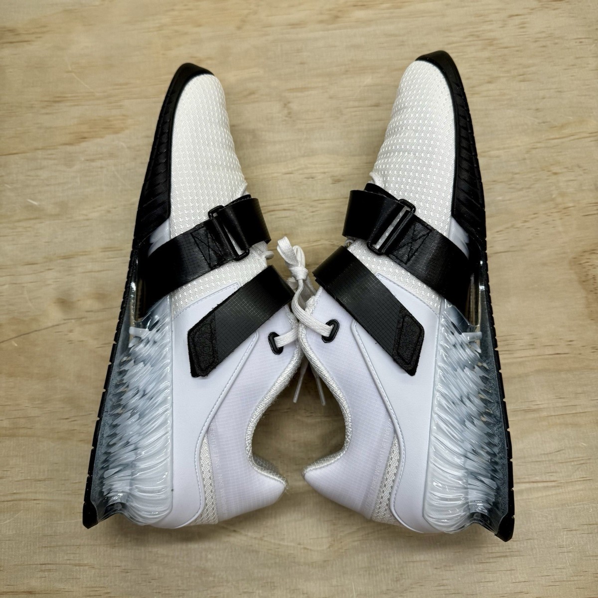 NEW Nike Romaleos 4 Weightlifting Shoes Sz 15 White Black  display picture 1