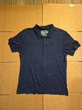 Hurley Polo Shirt Mens Large Blue Performance Stretch Golf Athletic Lightweight