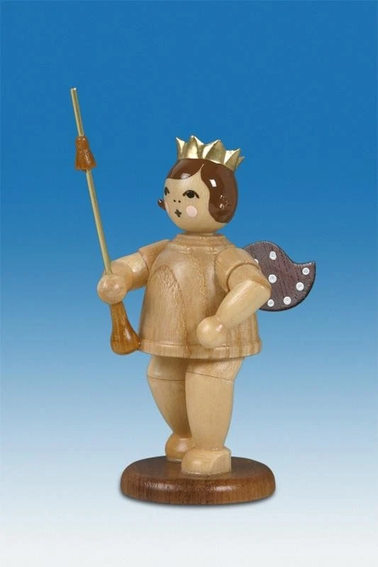 Bois D'Anges Ange de Noël Avec Tambourstab Couronne / Nature Hauteur 6,5cm Neuf - Photo 1/1