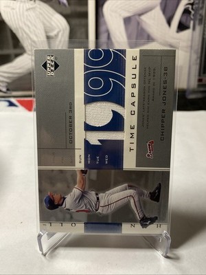 2002 UPPER DECK HONOR ROLL CHIPPER JONES JERSEY ATLANTA BRAVES HOF #TC-CJ1