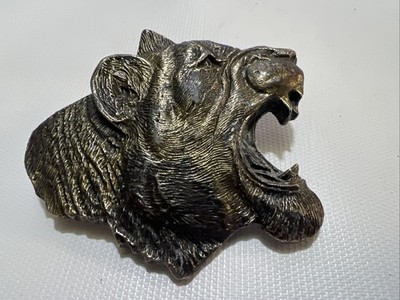 Touchstone Brass Belt Buckle Cougar Lion Panther