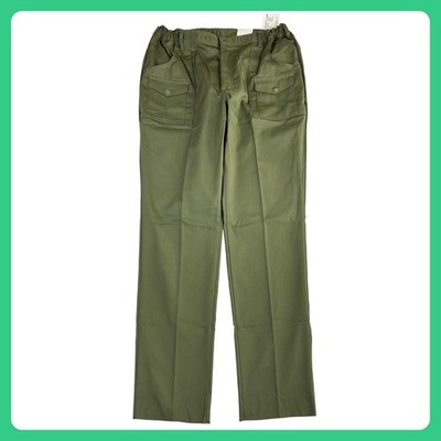 Vintage Boy Scouts Uniform Pants Men's 40 Olive Green Cargo 38'' Raw Hem USA NEW