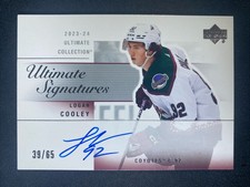 LOGAN COOLEY 2023-24 UD Ultimate Collection Signatures Rookie Auto /65 *ke