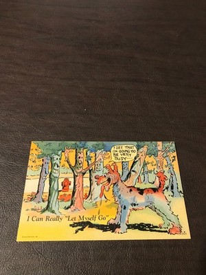 HUMOR - UNPOSTED POSTCARD - I CAN REALLY ''LET MYSELF GO''