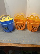 2024 McDonald's Halloween Boo Bucket Pail - Happy Meal - Set Of 3