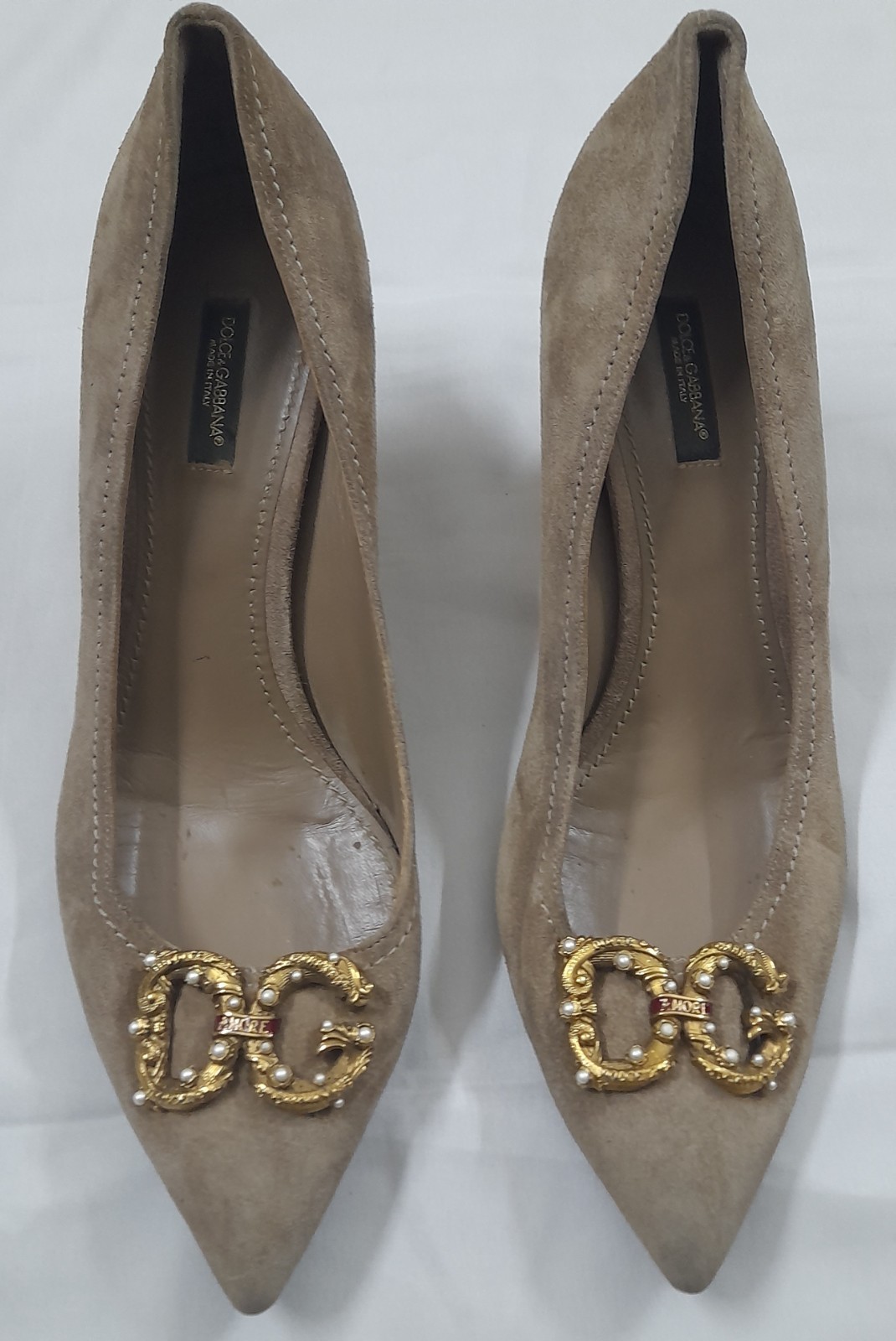dolce&gabbana amour seude leather pumps 40 EU