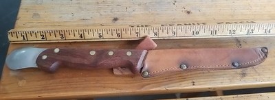 Vtg Frosts Sweden Mora Filet Knife Scaling Cut & Gut S-9152  Burled wood RARE