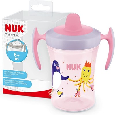 NUK Trainer Cup Sippy Cup | Leak-Proof Soft Drinking Spout | 6+ Months | BPA-Fre