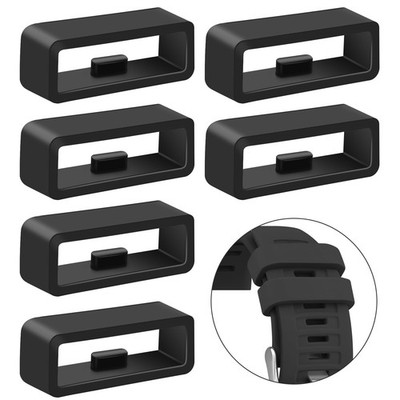 6 Pack 22mm Silicone Watch Band Keepers for Garmin Forerunner Series
