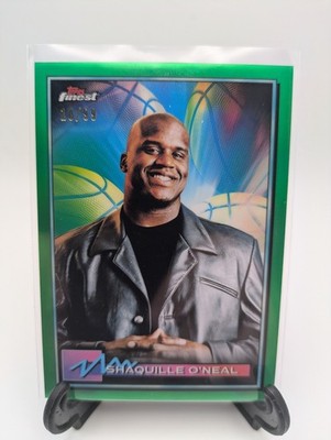 2021 Topps Finest Green Refractor #'d 69/99 Shaquille O'Neal #34 HOF