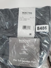 Kenneth Cole Reaction Pants Men's 32x32 Silver Flex Suit Separate Slim Fit Dress