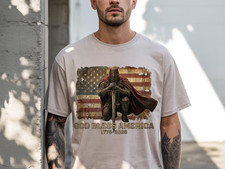 God Bless Knight Shirt, 1776 2026 Patriotic T...
