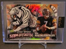 Ben Roethlisberger True 1/1 Sabertooth Case Hit- Wild Card Dino-Might 2024
