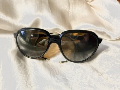 Vtg. VUARNET, 1970s / 80s AVIATOR STYLE, GLACIER SUNGLASSES, Gold Lenses, FRANCE