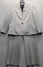 Le Suit 2 Piece Suit Womens 18 Multi Herringbone Lined Single Breasted Vented