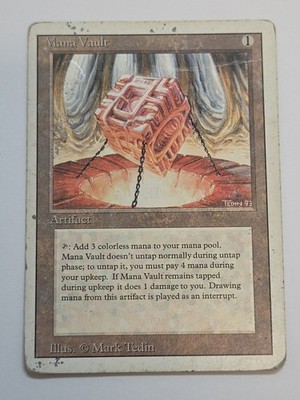 MTG Mana Vault Revised Edition 1993 Rare Artifact Regular Magic The Gathering