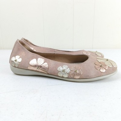 The Flexx Miss Hippie Women Ballet Flats Size 9.5 Pink Suede Leather Slip On
