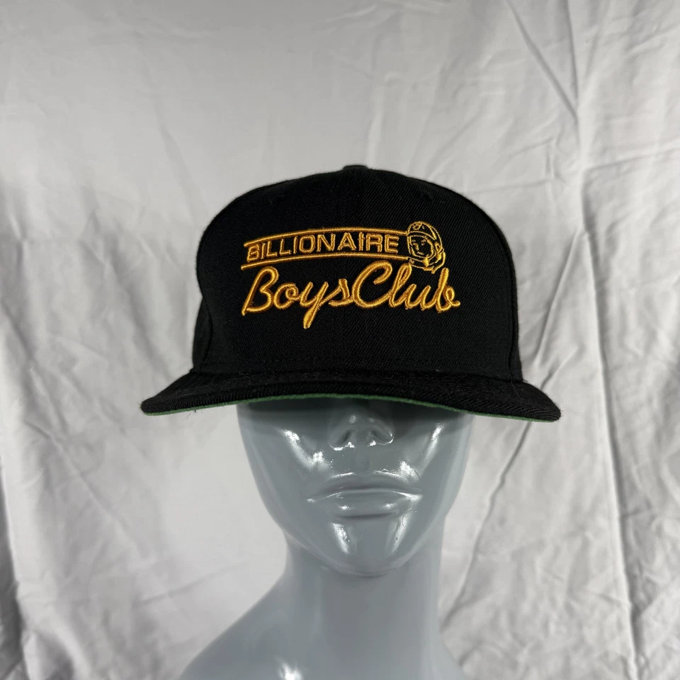 Billionaire Boys Club Hat Cap Fitted Mens 7 3/8 Black Yellow New Era Wool 2010s - Image 2 of 4