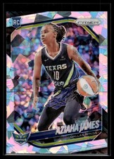 Aziaha James 2025 Panini Prizm WNBA Ice Prizm Rookie Card #83