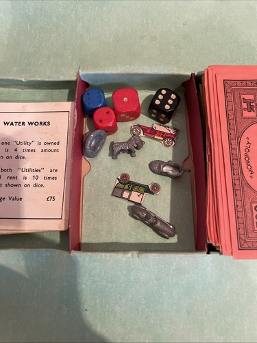 Vintage Monopoly Board Game Original Classic 1961 Parker Bros Waddingtons - Picture 5 of 10