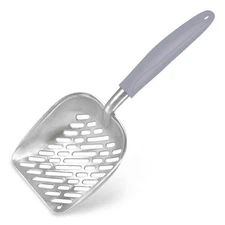 Sungrow Cat Litter Scoop - Premium Multicat Metal Sifter with Deep S
