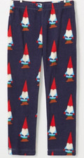 NWT 130 US 8 Hanna Andersson Santa Gnome Print Fleece Pants