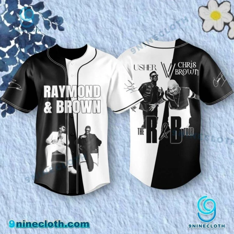 Usher Raymond and Chris Brown The R&B Tour 2026 Baseball Jersey For Baseball Fan