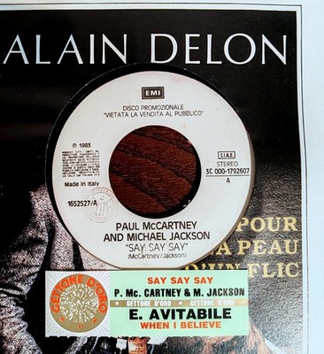 M. JACKSON e P. McCARTNEY 45 SAY SAY SAY 7'' JUKEBOX + STRIP !! PROMO ITALY 1983