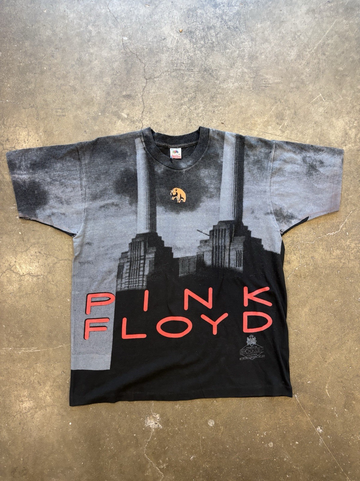 Vintage 1992 Pink Floyd  ANIMAL Balzout Brockum AOP  Band T Shirt SINGLE STITCH