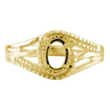 925 Sterling Silver 5mm Round Semi Mount Solitaire with Accents Engagement Ring