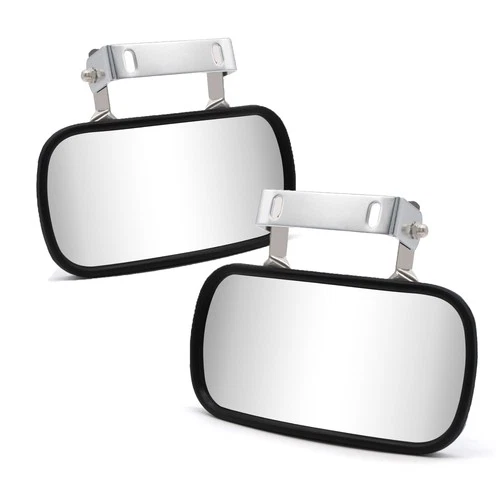 Universal Blind Spot Mirror 4x8 inch Stainless Steel w/Bracket - Trucks, Boats