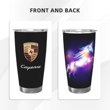Porsche 20oz Car Coffee Water Bottles Thermoses Cold Bottles Unicorn Black
