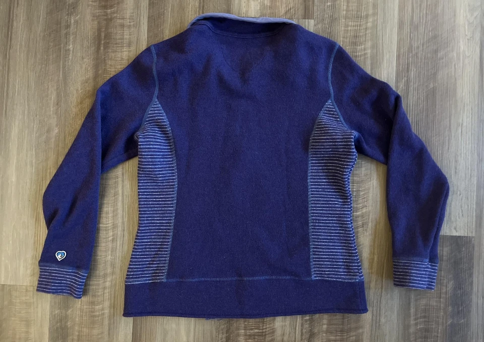 Chaqueta polar Kuhl Chianti para mujer mediana púrpura cremallera completa exterior senderismo cálida Foto 3 de 4