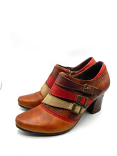 L'ARTISTE by Spring Step Muqui MultiColor Leather Zip Up Heels EU 40 / US 9