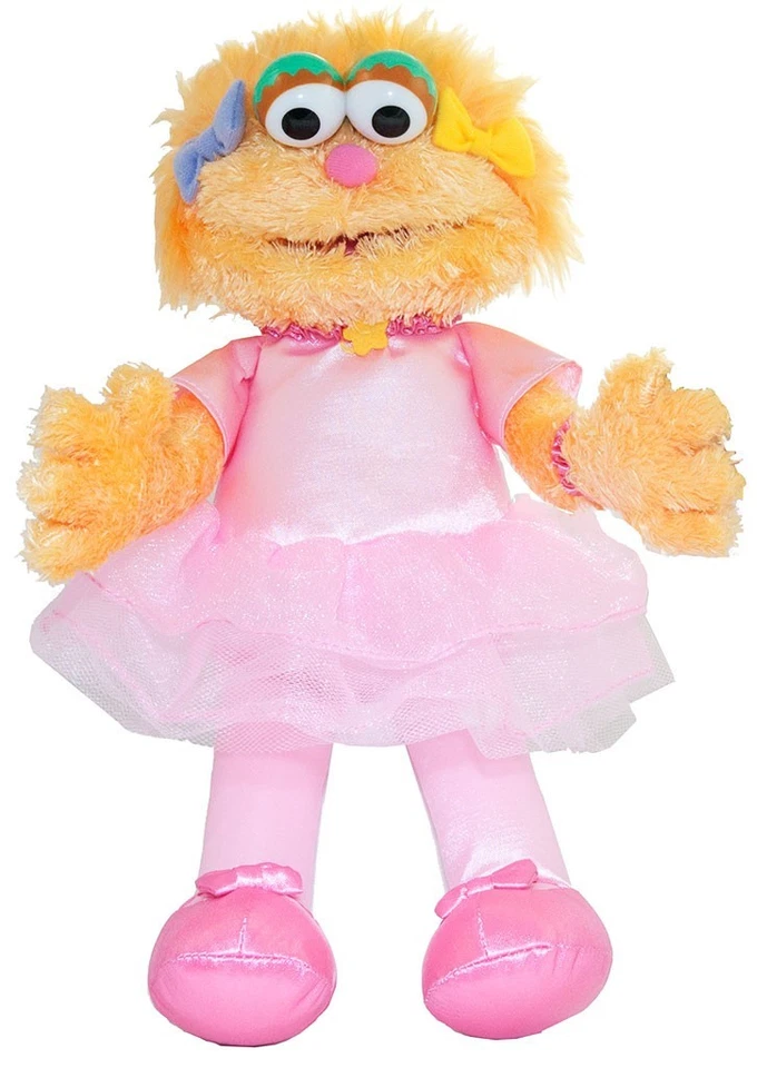 Sesame Street Zoe Ballerina Plush Toy – 10 Inch Pink Tutu Dress Soft Stuffed - Image 3 of 4