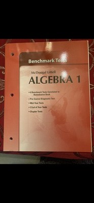 HOLT MCDOUGAL LARSON ALGEBRA 1: BENCHMARK TESTS By Mcdougal Littel **Mint**