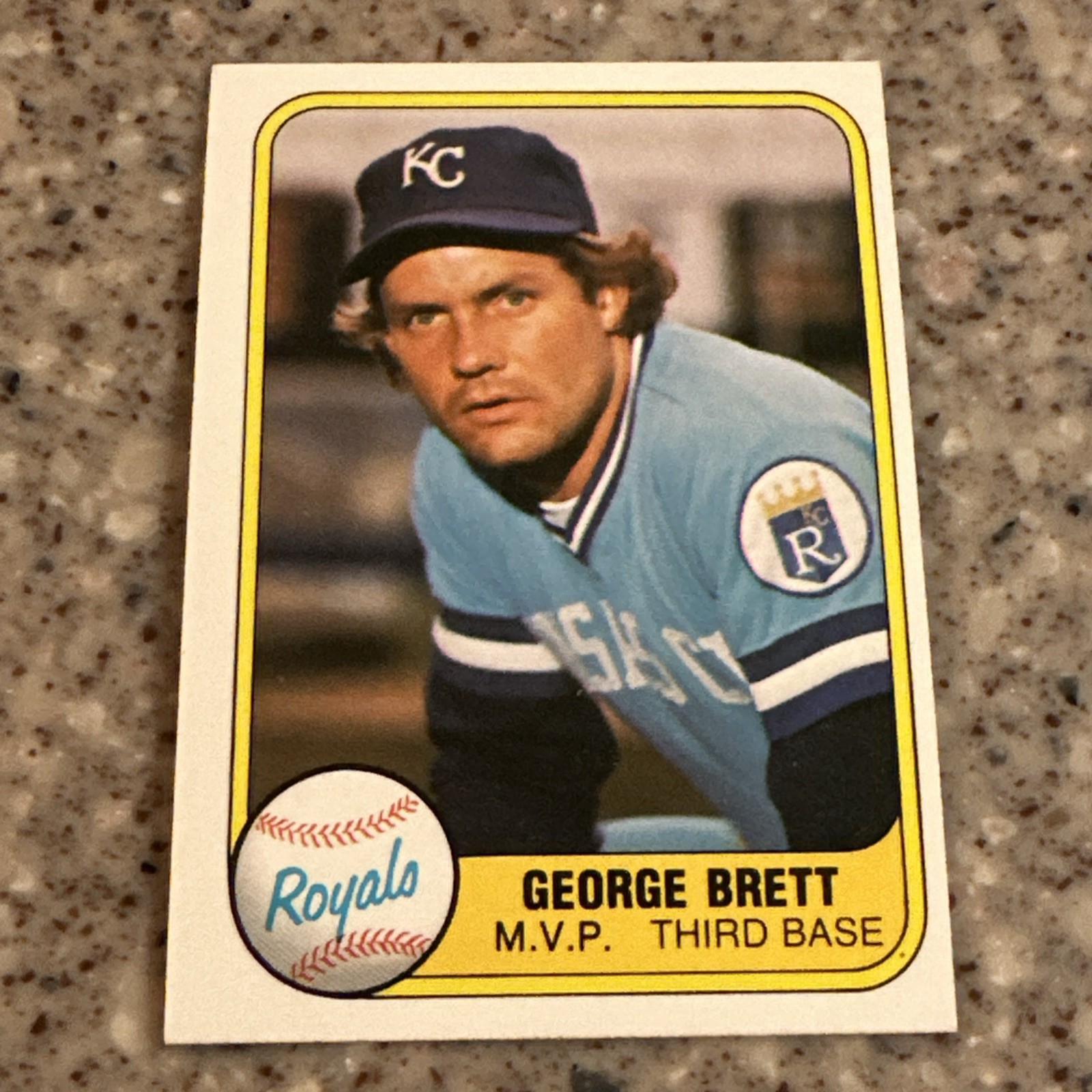 George Brett 1981 Fleer #28 M.V.P. Kansas City Royals-MLB BASEBALL